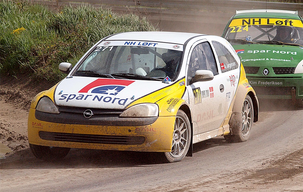 Allan Jørgensen satser på gennembrud på hjemmebane med sin ”nye” Opel Corsa SUPER 2000
(Foto: Åge Keseler Kirketerp)